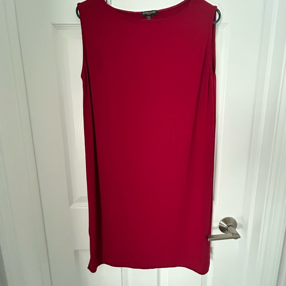 Eileen Fisher Red Sheath Cocktail Mini Dress